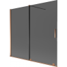 Mexen Velar 2-panel sliding bath screen 170 x 150 cm, graphite, rose gold - 896-170-000-41-60