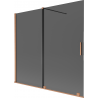 Mexen Velar 2-panel sliding bath screen 170 x 150 cm, graphite, brushed copper - 896-170-000-41-65