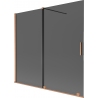 Mexen Velar 2-wing sliding bath screen 170 x 150 cm, graphite, brushed copper - 896-170-000-41-65