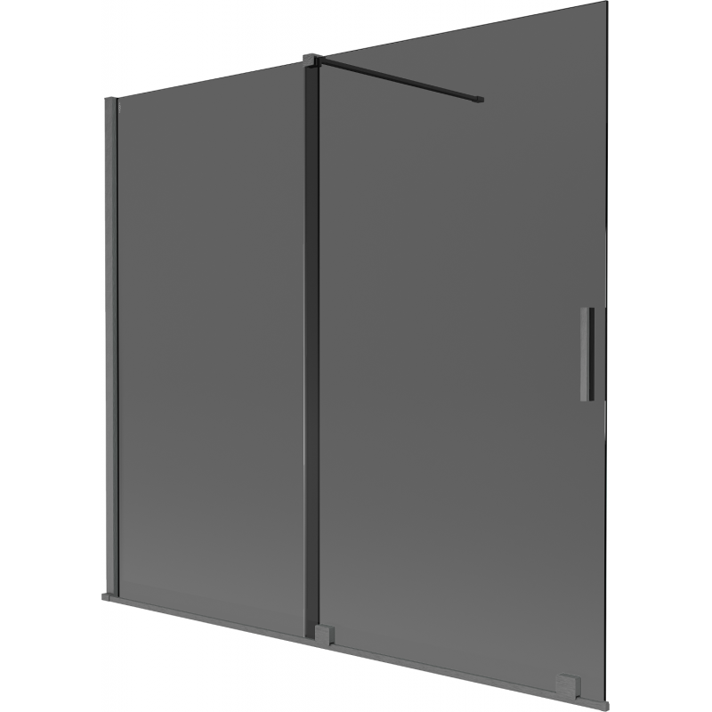 Mexen Velar 2-wing sliding bath screen 170 x 150 cm, graphite, brushed gun gray - 896-170-000-41-66