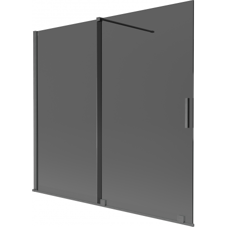 Mexen Velar 2-wing sliding bath screen 170 x 150 cm, graphite, brushed gun gray - 896-170-000-41-66