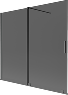 Mexen Velar 2-wing sliding bath screen 170 x 150 cm, graphite, brushed gun gray - 896-170-000-41-66
