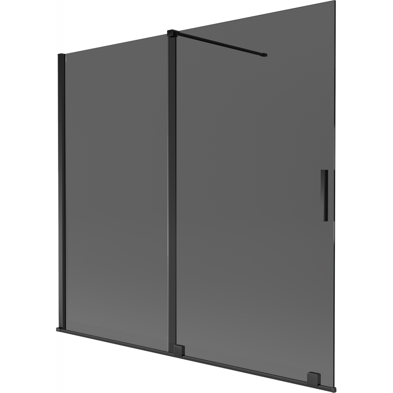 Mexen Velar 2-panel sliding bath screen 170 x 150 cm, graphite, black - 896-170-000-41-70