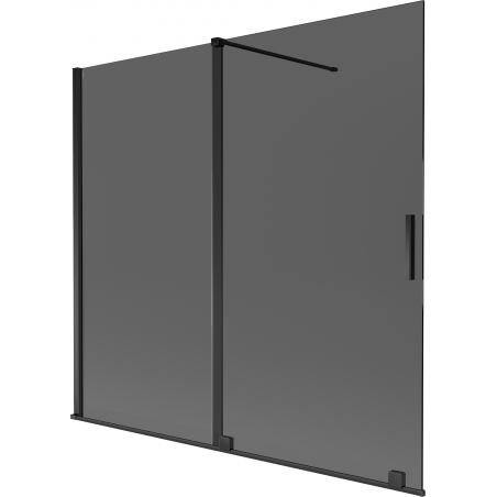 Mexen Velar 2-leaf Sliding Bath Screen 170 x 150 cm, Graphite, Black - 896-170-000-41-70