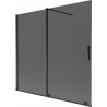 Mexen Velar 2-leaf Sliding Bath Screen 170 x 150 cm, Graphite, Black - 896-170-000-41-70