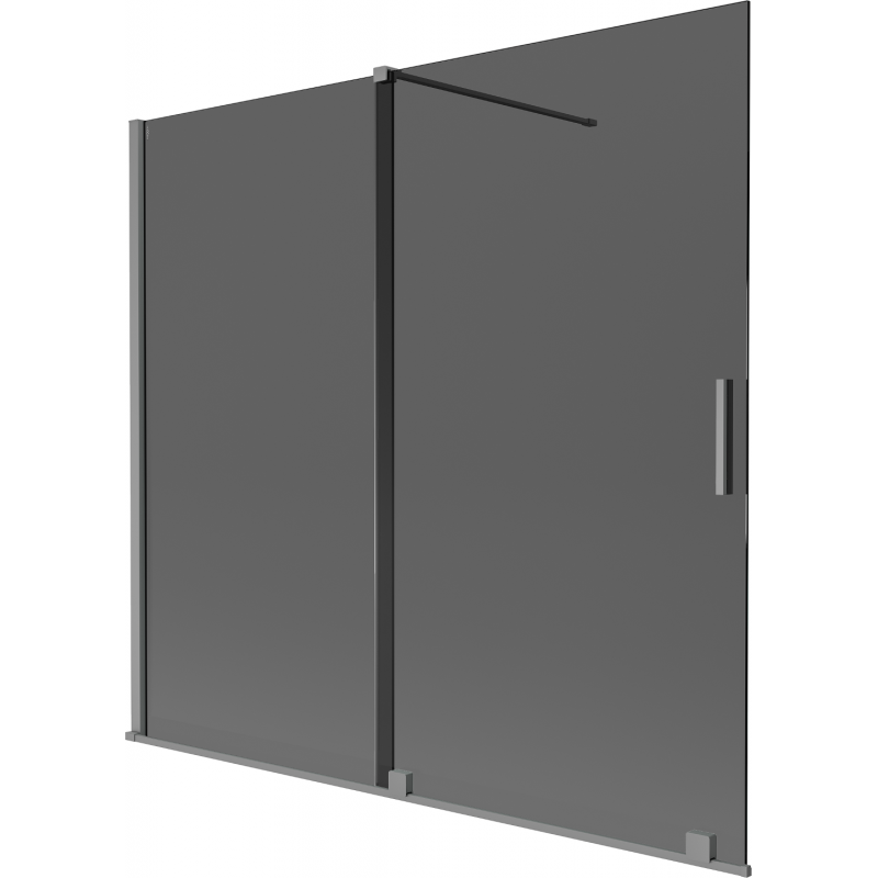Mexen Velar 2-wing sliding shower screen 170 x 150 cm, graphite, gun metal - 896-170-000-41-95