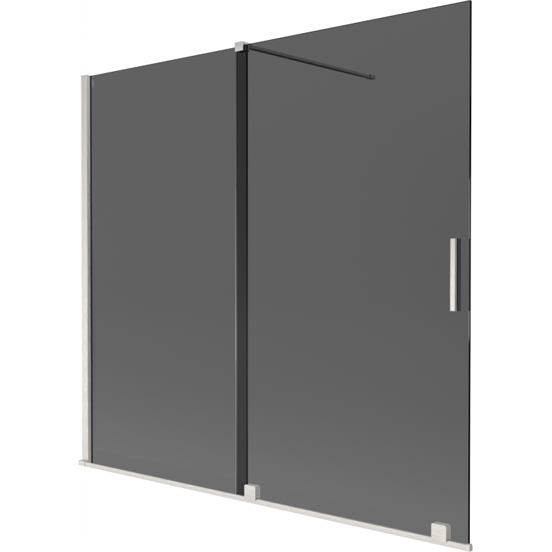 Mexen Velar 2-panel sliding shower screen 170 x 150 cm, graphite, brushed nickel - 896-170-000-41-97