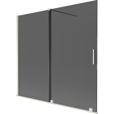 Mexen Velar 2-panel sliding shower screen 170 x 150 cm, graphite, brushed nickel - 896-170-000-41-97