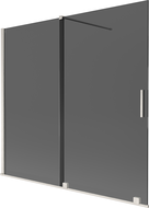 Mexen Velar 2-panel sliding bath screen 170 x 150 cm, graphite, brushed nickel - 896-170-000-41-97