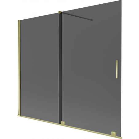 Mexen Velar 2-panel Sliding Shower Screen 180 x 150 cm, Graphite, Gold - 896-180-000-41-50