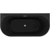 Mexen Sella freestanding back-to-wall ribbed bathtub 170 x 80 cm, matte black, brushed nickel overflow - 52711708071-97