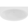 Mexen Bruna freestanding wall-mounted bath 150 x 82 cm, white gloss, white overflow - 52731508200-20