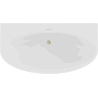 Mexen Bruna freestanding back-to-wall bathtub 150 x 82 cm, glossy white, brushed gold overflow - 52731508200-55