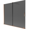 Mexen Velar two-wing sliding bathtub screen 180 x 150 cm, graphite, rose gold - 896-180-000-41-60