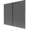 Mexen Velar 2-wing sliding bath screen 180 x 150 cm, graphite, brushed copper - 896-180-000-41-65