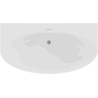 Mexen Bruna freestanding wall-mounted bath 150 x 82 cm, white gloss, brushed copper overflow - 52731508200-65