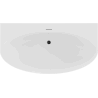 Mexen Bruna Freestanding Wall Bathtub 150 x 82 cm, White Gloss, Black Overflow - 52731508200-70
