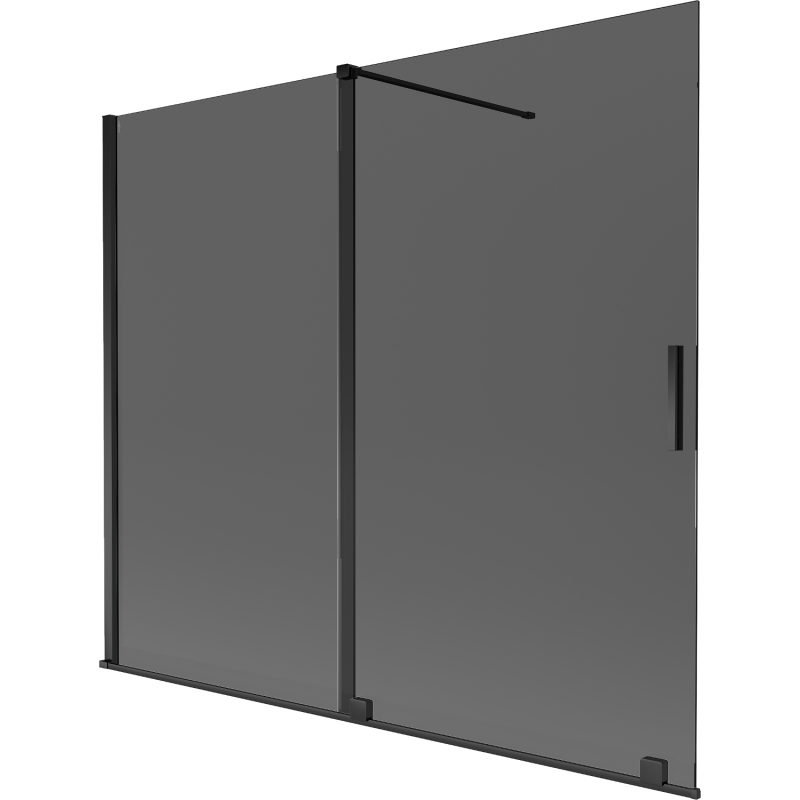 Mexen Velar 2-panel sliding bathtub screen 180 x 150 cm, graphite, black - 896-180-000-41-70