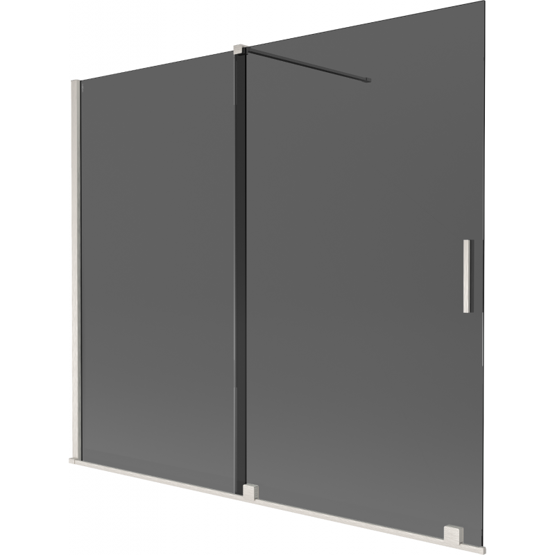 Mexen Velar 2-wing sliding shower screen 180 x 150 cm, graphite, brushed nickel - 896-180-000-41-97