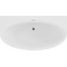 Mexen Bruna freestanding wall-adjacent bathtub 150 x 82 cm, white gloss, overflow gun metal - 52731508200-95