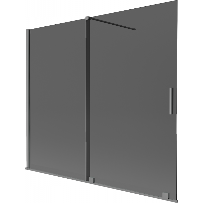 Mexen Velar shower screen 2-wing sliding 180 x 150 cm, graphite, gun metal - 896-180-000-41-95