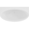 Mexen Bruna freestanding back-to-wall bath 170 x 88 cm, white gloss, white overflow - 52731708800-20
