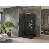 Mexen Omega sliding shower cabin 140 x 90 cm, graphite, chrome - 825-140-090-01-40