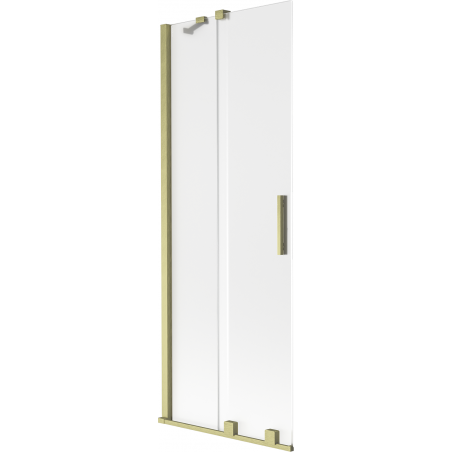 Mexen Velar 2-wing sliding shower screen 70 x 150 cm, frosted, brushed gold - 896-070-000-31-55