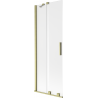 Mexen Velar 2-panel sliding bath screen 70 x 150 cm, frosted, brushed gold - 896-070-000-31-55