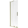 Mexen Velar 2-wing sliding shower screen 70 x 150 cm, frosted, brushed gold - 896-070-000-31-55