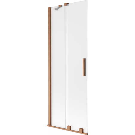Mexen Velar 2-Wing Sliding Bath Screen 70 x 150 cm, Frosted, Brushed Copper - 896-070-000-31-65