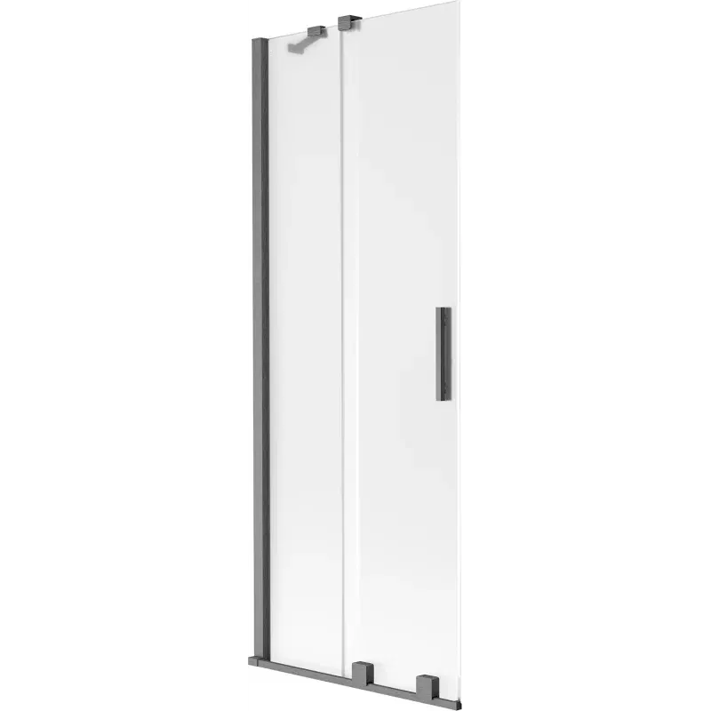 Mexen Velar 2-panel sliding shower screen 70 x 150 cm, frost, brushed gun gray - 896-070-000-31-66