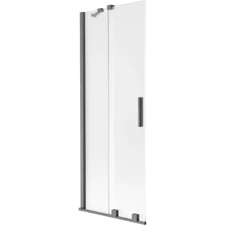 Mexen Velar 2-panel sliding shower screen 70 x 150 cm, frost, brushed gun gray - 896-070-000-31-66