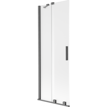 Mexen Velar 2-wing sliding bathtub screen 70 x 150 cm, frost, brushed gun gray - 896-070-000-31-66