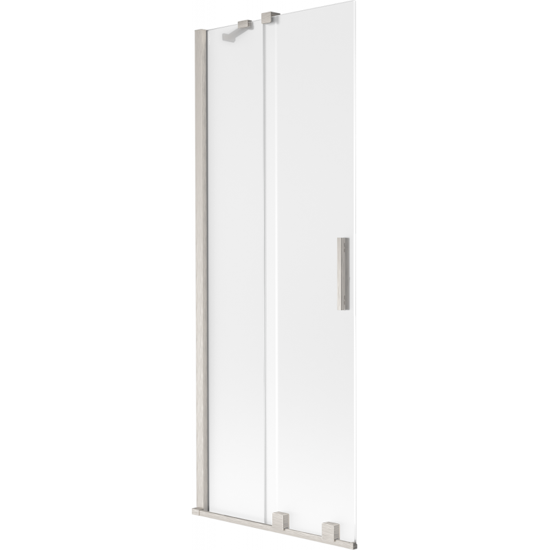 Mexen Velar 2-Panel Sliding Bath Screen 70 x 150 cm, Frosted, Brushed Nickel - 896-070-000-31-97