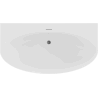 Mexen Bruna freestanding wall-mounted bath 170 x 88 cm, white gloss, brushed gun gray overflow - 52731708800-66