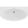 Mexen Bruna freestanding back-to-wall bathtub 170 x 88 cm, white gloss, black overflow - 52731708800-70