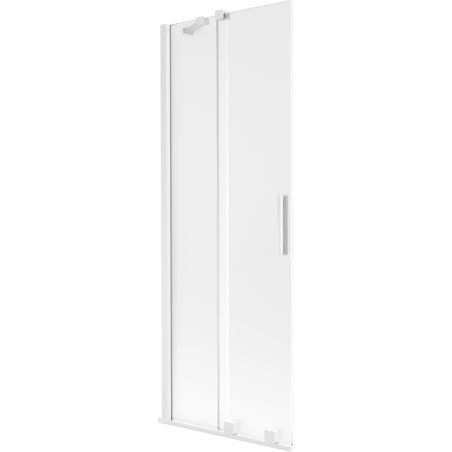 Mexen Velar sliding shower screen 2-wing 75 x 150 cm, frost, white - 896-075-000-31-20