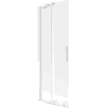Mexen Velar 2-wing sliding shower screen 75 x 150 cm, frost, white - 896-075-000-31-20