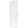 Mexen Velar sliding shower screen 2-wing 75 x 150 cm, frost, white - 896-075-000-31-20