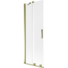 Mexen Velar 2-panel sliding bathtub screen 75 x 150 cm, frosted, gold - 896-075-000-31-50