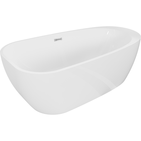 Mexen Giada free-standing bath 170 x 90 cm, white gloss, chrome overflow - 52741709000-01