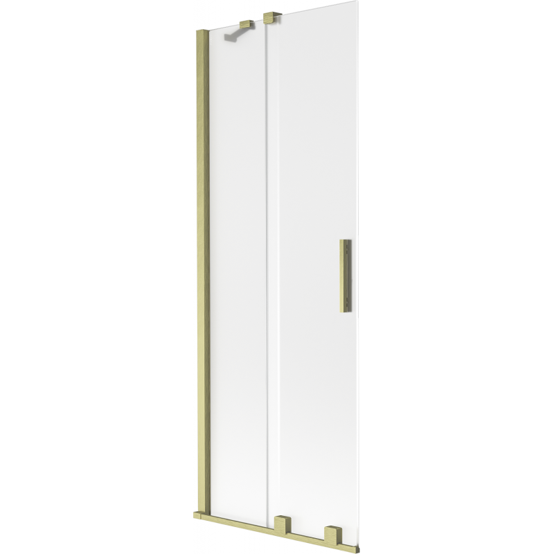 Mexen Velar sliding bath screen 2-wing 75 x 150 cm, frost, brushed gold - 896-075-000-31-55