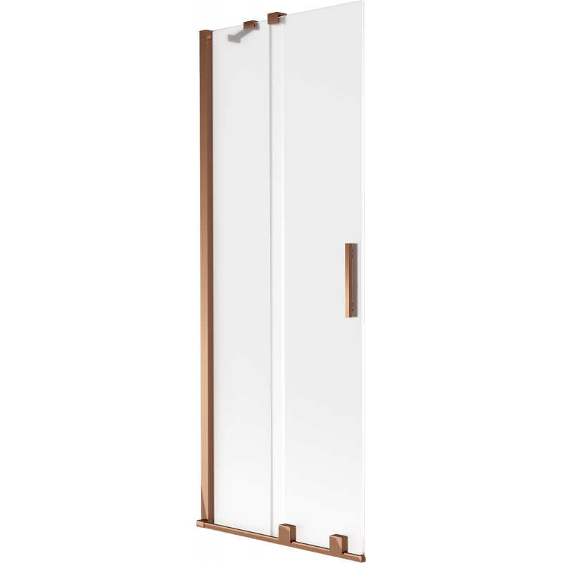 Mexen Velar 2-panel sliding bath screen 75 x 150 cm, frost, rose gold - 896-075-000-31-60