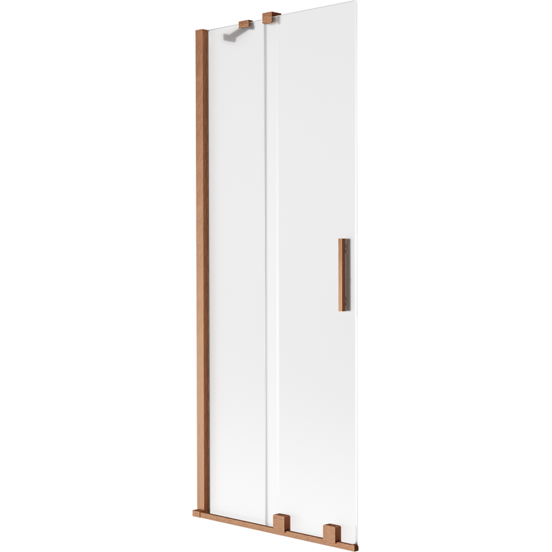 Mexen Velar 2-panel sliding shower screen 75 x 150 cm, frost, brushed copper - 896-075-000-31-65