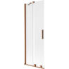 Mexen Velar 2-panel sliding shower screen 75 x 150 cm, frost, brushed copper - 896-075-000-31-65