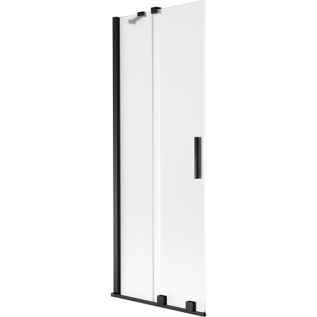 Mexen Velar Shower Screen 2-Panel Sliding 75 x 150 cm, Frosted, Black - 896-075-000-31-70