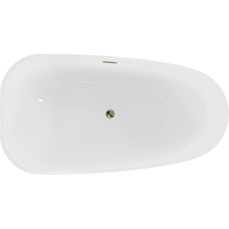 Mexen Giada free-standing bath 170 x 90 cm, white gloss, gold overflow - 52741709000-50
