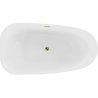 Mexen Giada free-standing bath 170 x 90 cm, white gloss, gold overflow - 52741709000-50