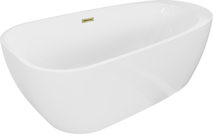Mexen Giada free-standing bath 170 x 90 cm, white gloss, gold overflow - 52741709000-50